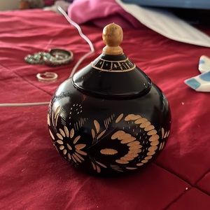 Vintage decorative wooden container rare find